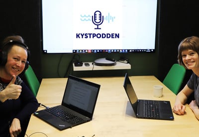 Bilde av deltakere i podkast