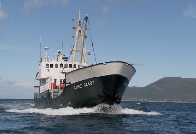 Fartøyet Gamle Oksøy under seilas