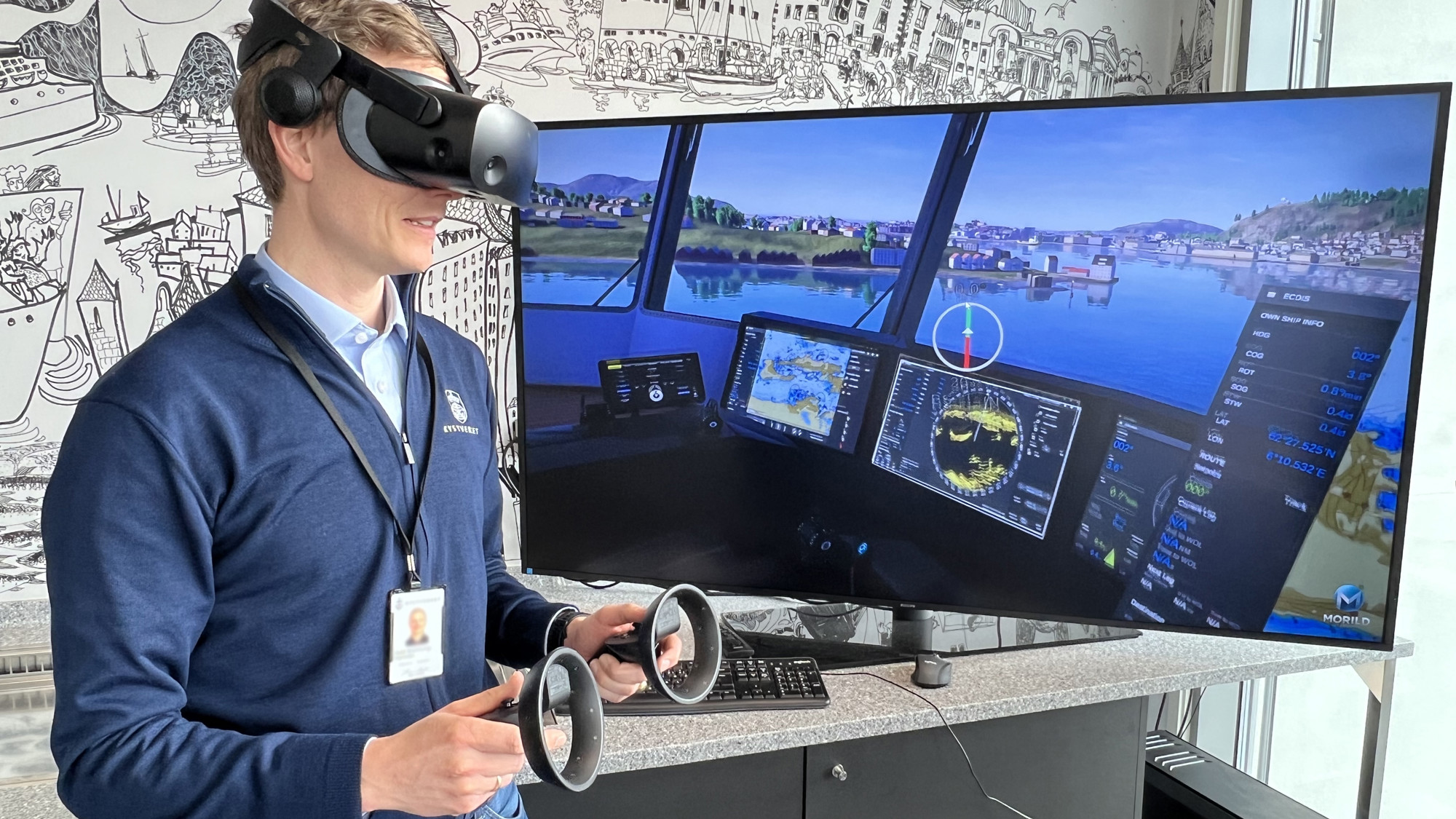 Skjerm med virtuell virkelighet