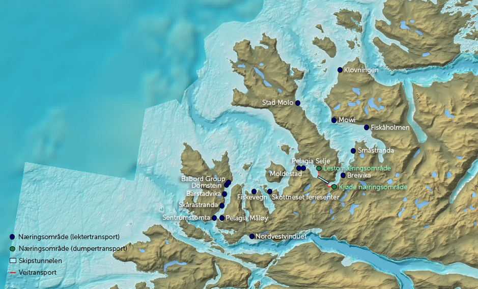 Kart over stadlandet