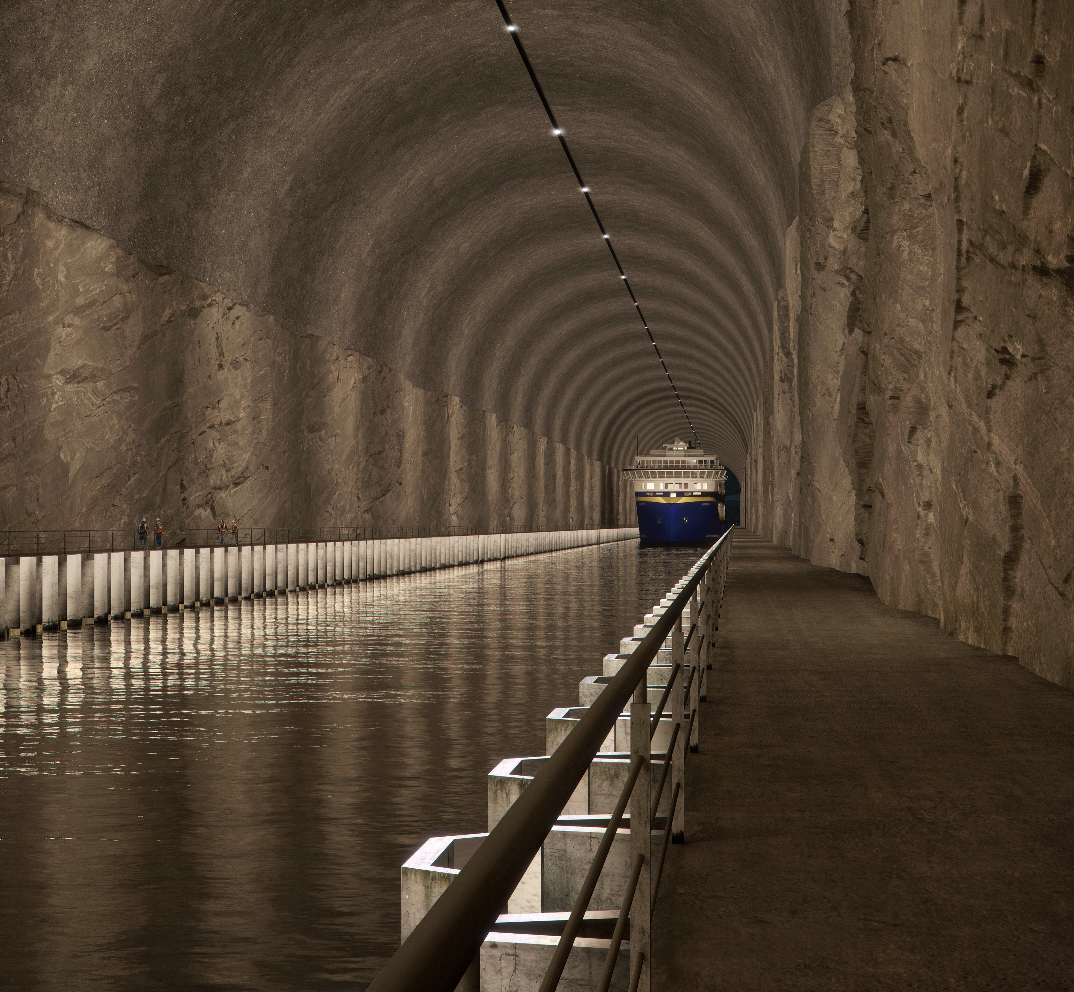 Inside the Stad ship tunnel